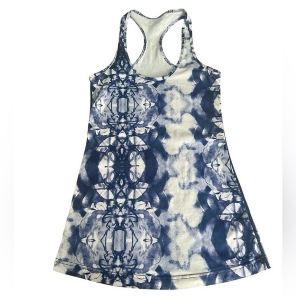 Lululemon Cool Racerback Tank - TieDye - Blue and White